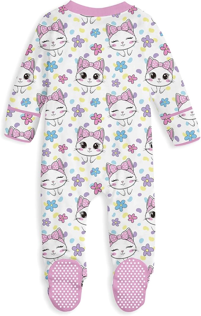uideazone Baby Girls Footed Pajamas, Zip Sleeper - Image 2