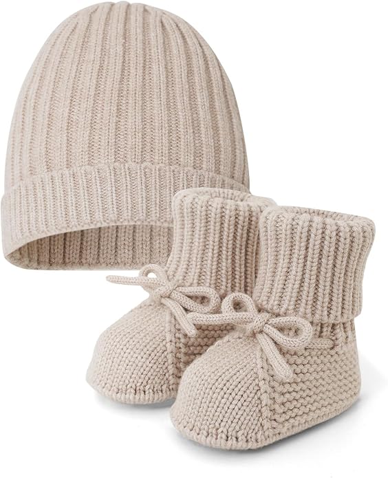 Baby Booties & Hat Set Newborn First Walkers by Opewod