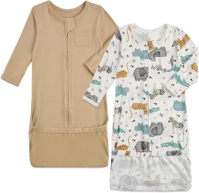 Aablexema Baby Nightgowns Rayon of Bamboo 2-way Zipper by Aablexema