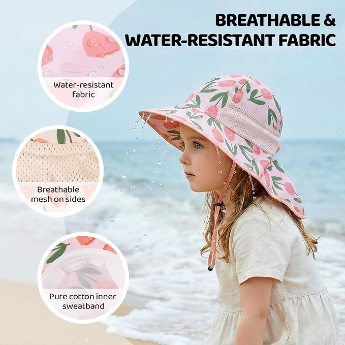 Baby Sun Hat with Neck Flap UPF 50+ - Image 3