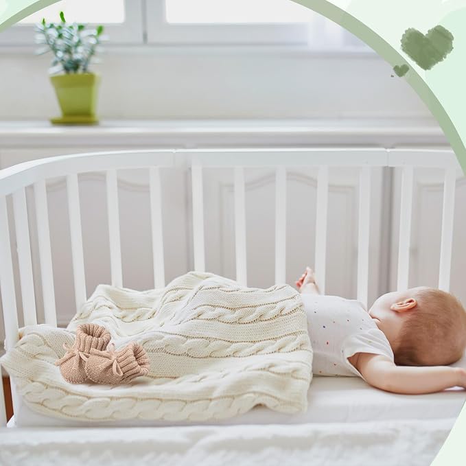 Evervibe 3 Pair Knitted Baby Booties | 100% Cotton, 0-6 Months Newborn - Image 3