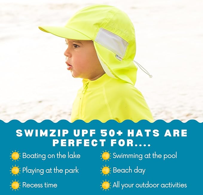 SwimZip Sun Hat with Neck Flap | UPF 50+ Protection - Image 6