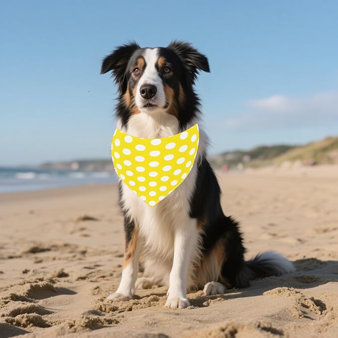 7 PCS Polka Dot Dog Bandanas for Large Dogs Breed Sewing Hemming Dog Bandana - Image 7