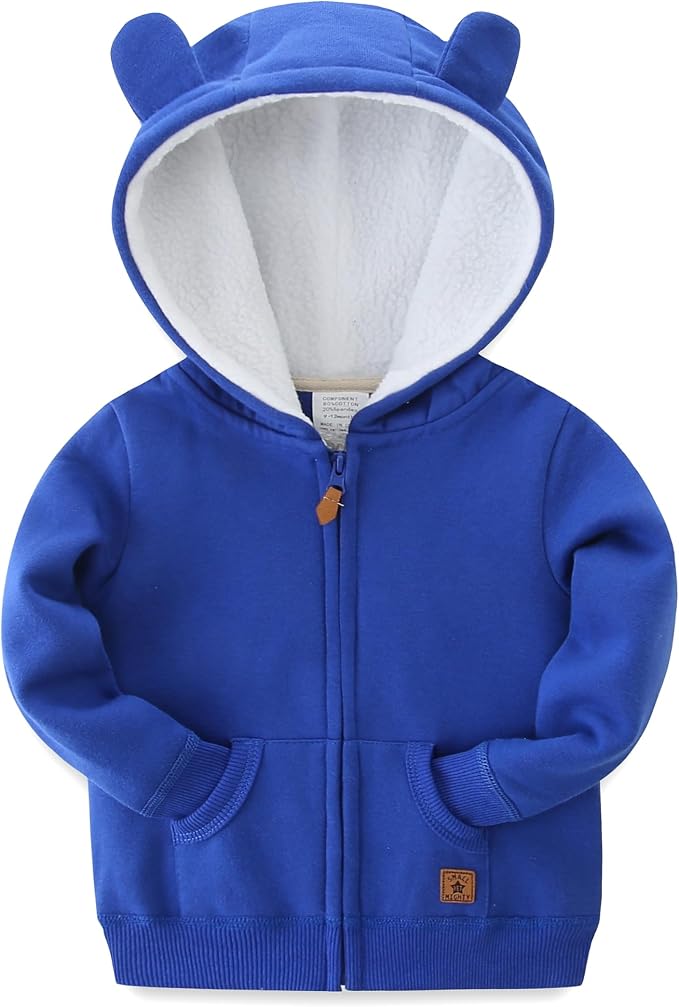 Hikido Baby Girls Boys Warm Adorable Hooded Zip Coat by Hikido