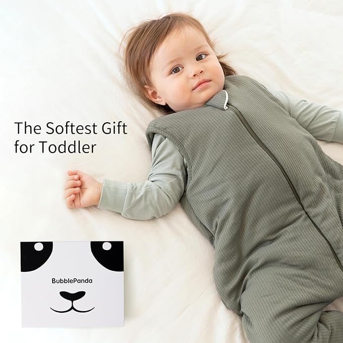 Rayon Made from Bamboo Toddler Sleep Sack with Feet 3t-4t 1.0 Tog Breathable Sleep Sack 36-48 Months Ultra Soft Baby Wearable Blanket with Legs Unisex Sleeping Bag with 2-Way Zipper