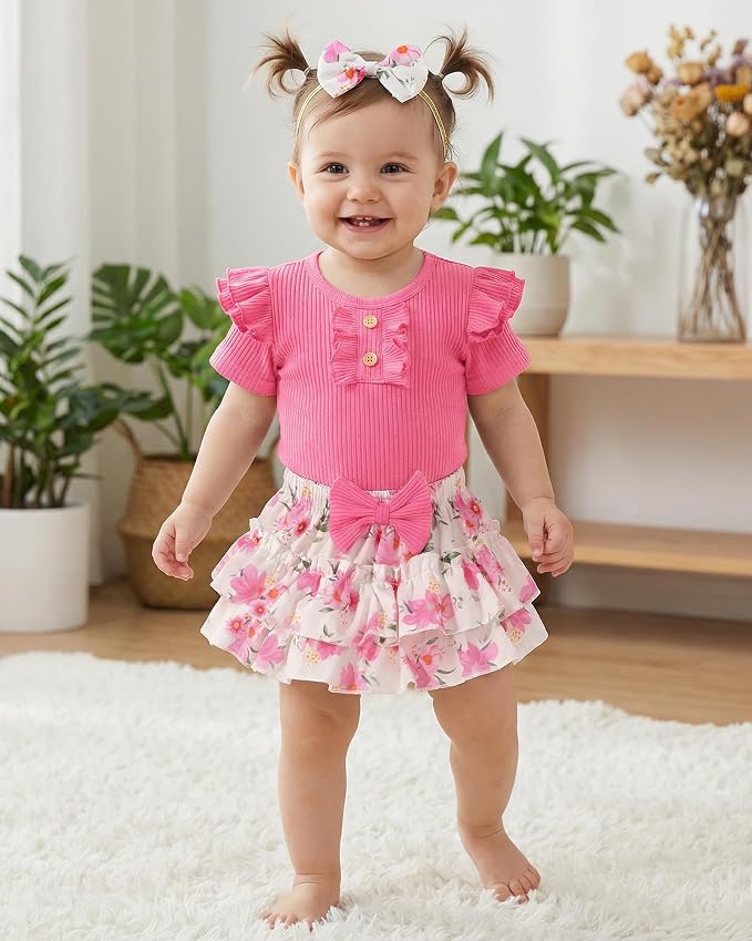 HONGTEYA Baby Girl Clothes Set Newborn Infant Summer Outfits - Image 4