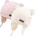 Duoyeree Baby Winter Hat, Bear Knit Earflaps Cotton Lined by Duoyeree