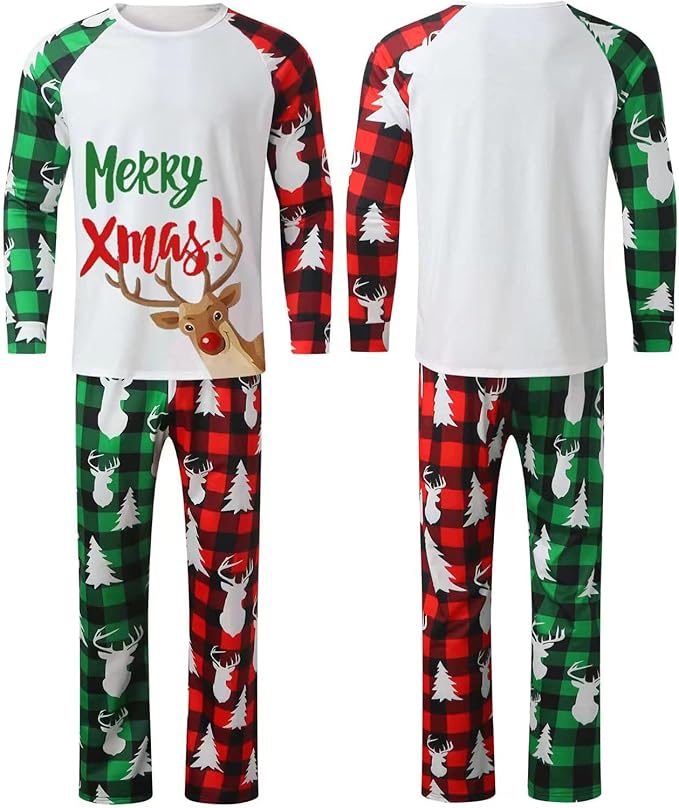 Awoscut Family Christmas Pajamas Matching Pajamas for Family, Xmas PJs Sets Holiday Sleepwear