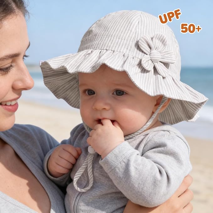Baby Girl Wide Brim Bucket Hats - Image 5