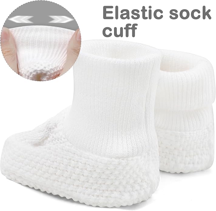 Newborn Shoes Knit Soft Baby Sock Booties - Image 5
