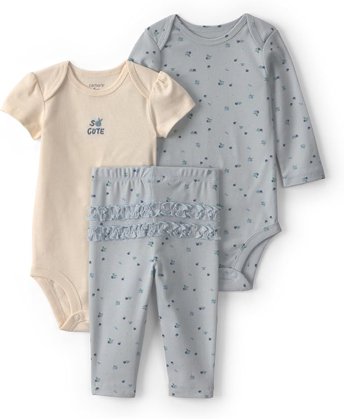 Carter's Baby Girls' 3-piece Bodysuit Pant Sets by Carters