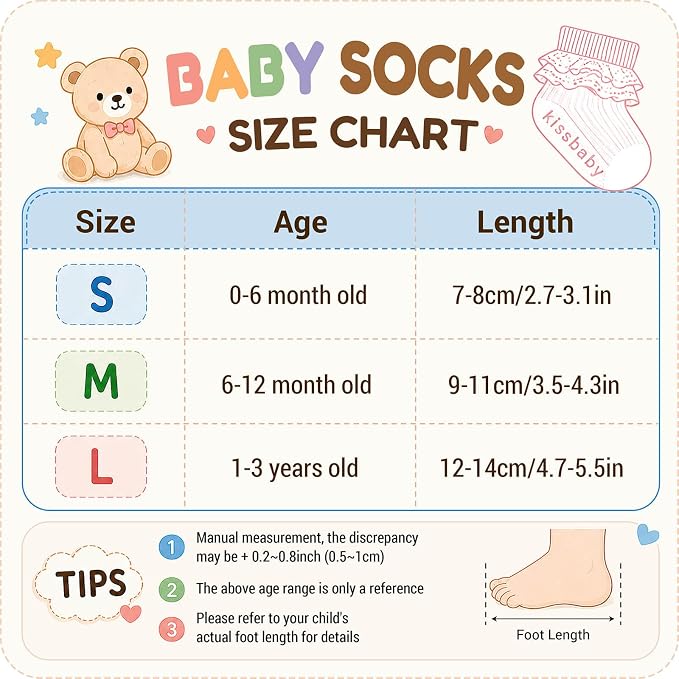 DRESHOW BQUBO Baby Girls Toddler Anti Slip Socks - Image 7