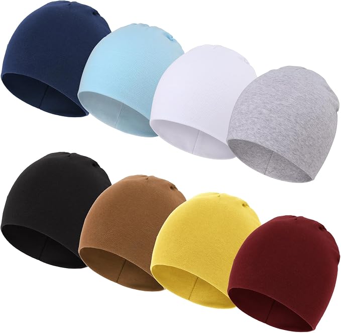 DRESHOW BQUBO 8 Pack Baby Newborn Hats Infant Toddler Kid Hats Soft Nursery by DRESHOW