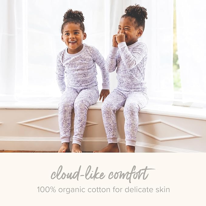 Burt's Bees Baby Girls Organic Cotton Pajamas, Toddler PJ Set, 2-PC | Soft - Image 7