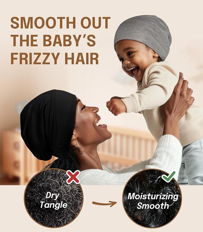 Fittia Baby Bonnet for 0-6 Months, Silky Satin Bonnet for Sleeping, Smooth for - Image 2