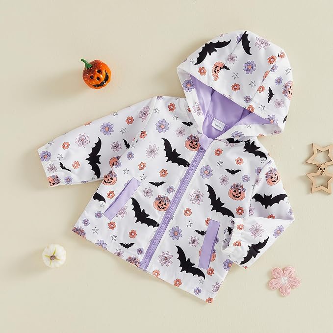 Toddler Baby Girl Windbreaker Jacket Zip Up Hoodie Long Sleeve Sweatshirt - Image 5
