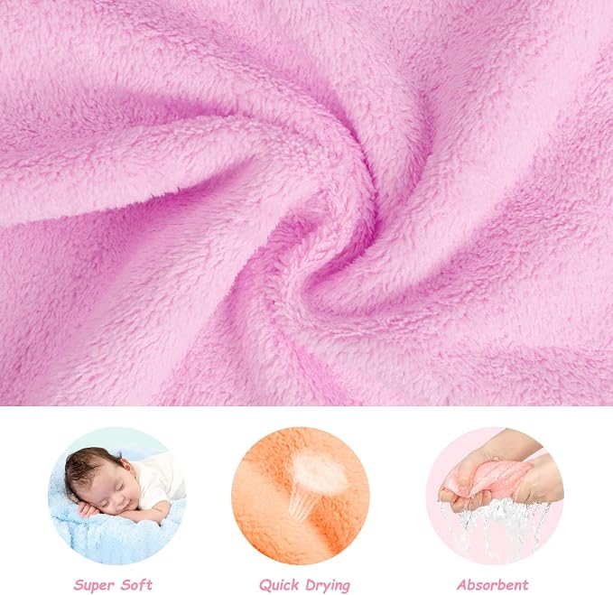 Orighty Baby Washcloths 24-Pack, Microfiber Coral Fleece Baby Towels, Super - Image 3