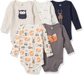 Hudson Baby baby-boys Cotton Long-sleeve Bodysuits 5-pack by HudsonBaby