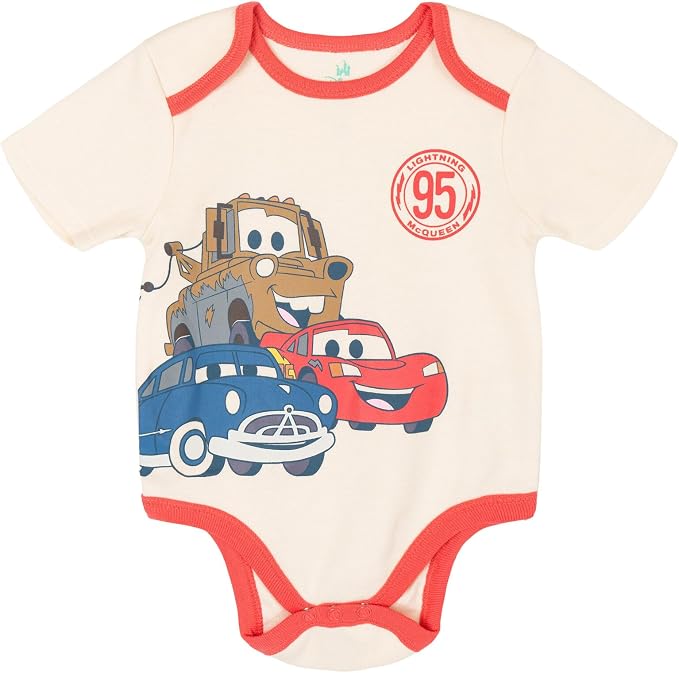 Disney Baby 5-Pack Short Sleeve Bodysuits Newborn to Infant - Image 3