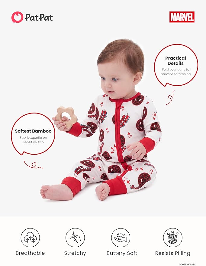 Disney Baby Viscose Made from Bamboo 2-Way Zipper Footie Outfit NB to Inf - Image 5