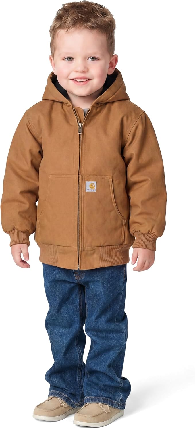 Carhartt Baby Boys Hooded Jacket | Polyester Blend | Quilted Polyester Brushed - Image 5