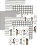 Little Treasure Hudson Baby Cotton Poly Flannel Receiving Blankets Multipack by HudsonBaby