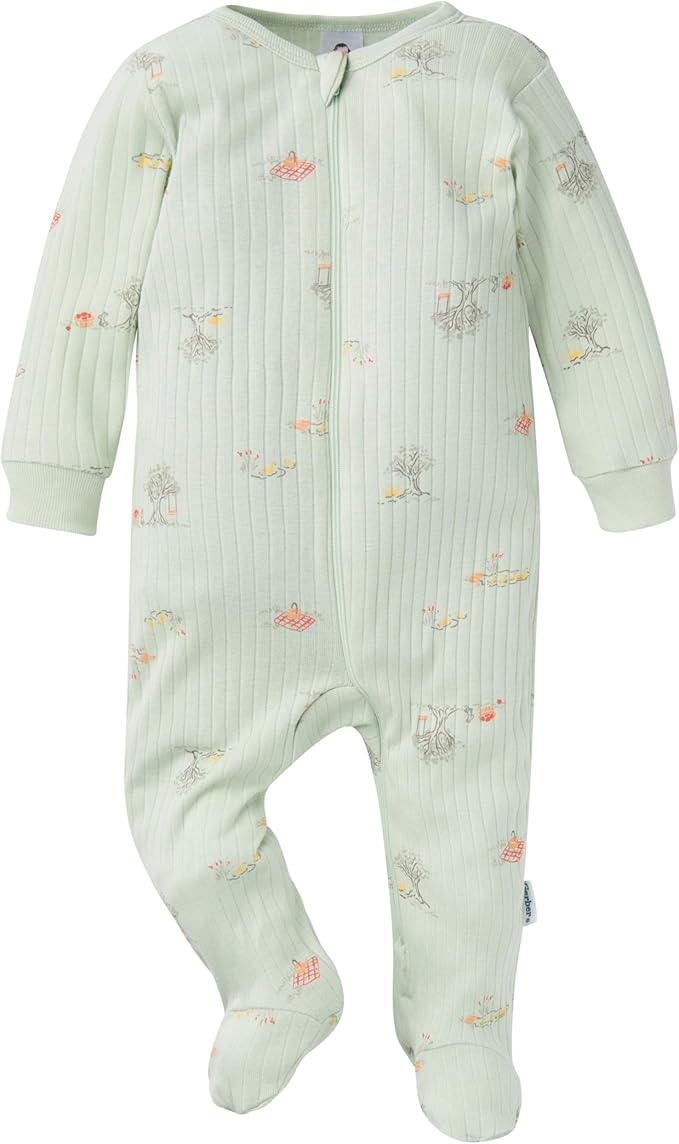 Gerber baby-girls Baby Unisex 2-pack 2-way Zip Textured Sleep 'N Play - Image 2