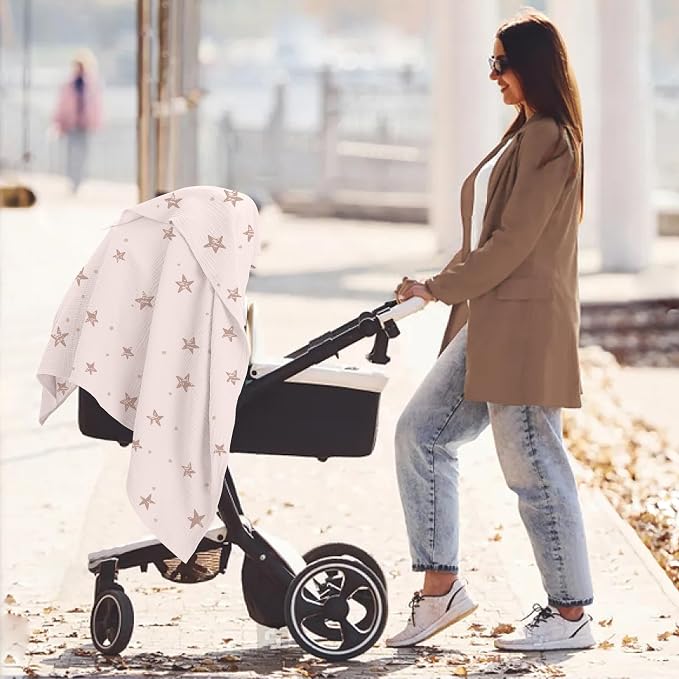 Susurration Muslin Receiving Blanket, 100% Cotton Swaddle Blankets - Image 5