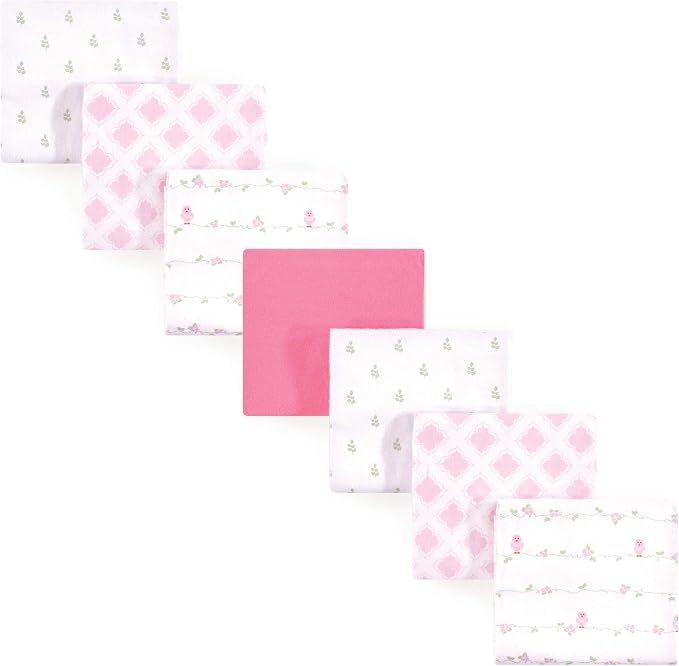 Luvable Friends Unisex Baby Cotton Flannel Receiving Blankets, Bird 7-Pack by Luvable+Friends