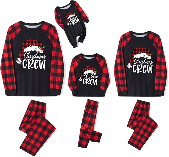 Awoscut Family Christmas Pajamas Matching Pajamas for Family, Xmas PJs Sets Holiday Sleepwear