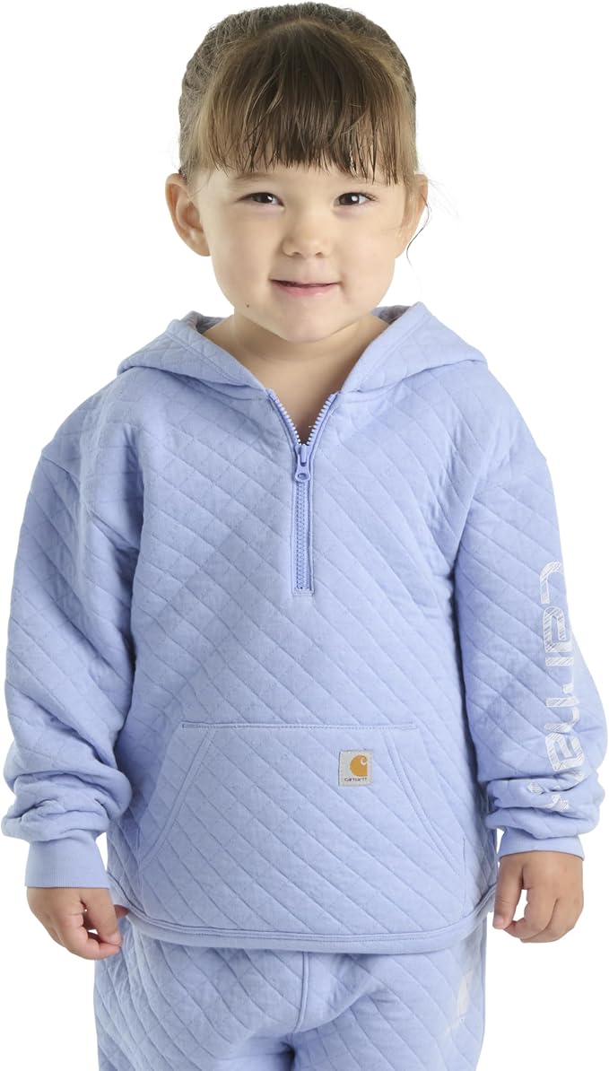 Carhartt girls Long-sleeve Half-zip Hooded Sweatshirt by Carhartt