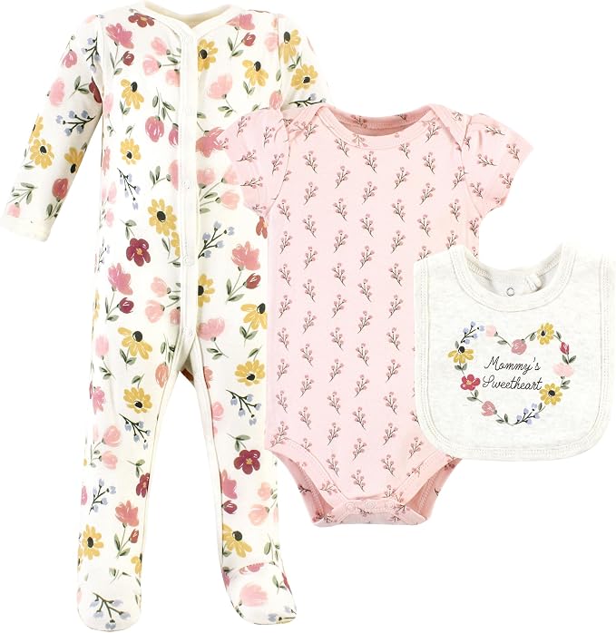 Hudson Baby Unisex Cotton Sleep and Play, Bodysuit and Bandana Bib Set by HudsonBaby