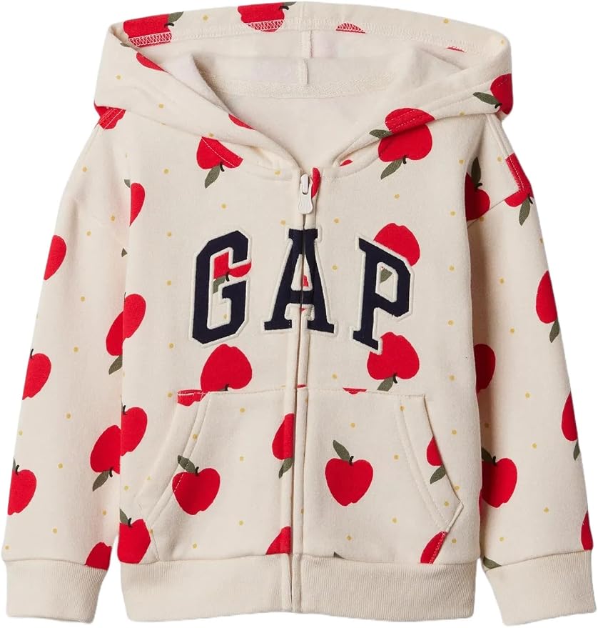 GAP Baby Girls' Playtime Favorite Logo Full Zip Hoodie Hooded Sweatshirt by GAP