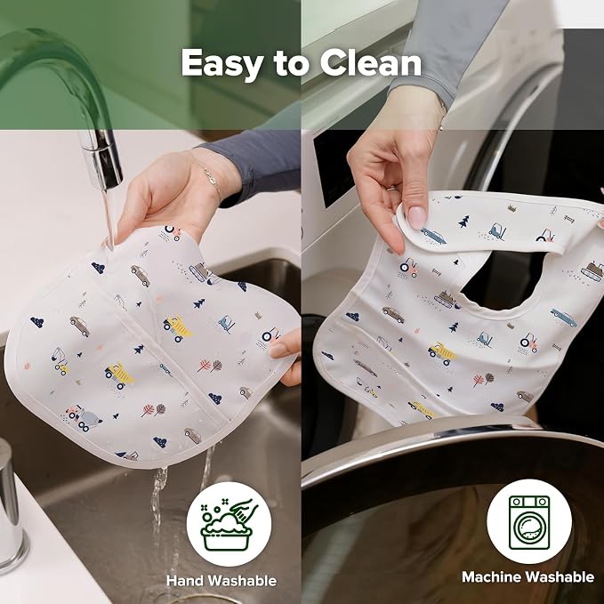 haakaa Waterproof Baby Bibs for Eating 2pcs for 6-24M - Image 8