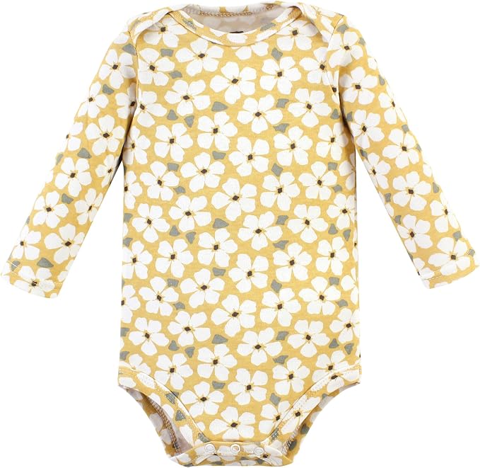 Hudson Baby Baby Girls' Cotton Long-sleeve Bodysuits 3-pack - Image 4