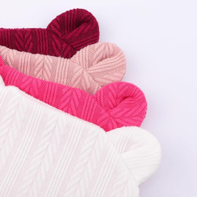 BQUBO Newborn Baby Hats Bear Ears and Mittens Sets Preemie Caps Baby Boy Girl - Image 6