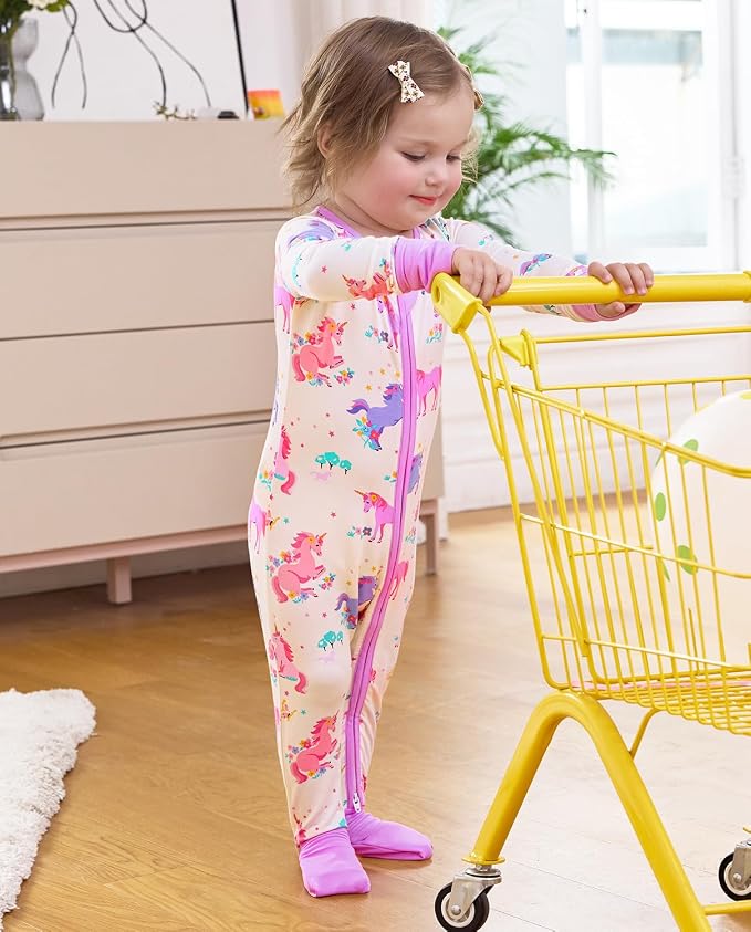 babee Reshinee Viscose Derived from Bamboo Baby Footie Pajamas Convertible - Image 3
