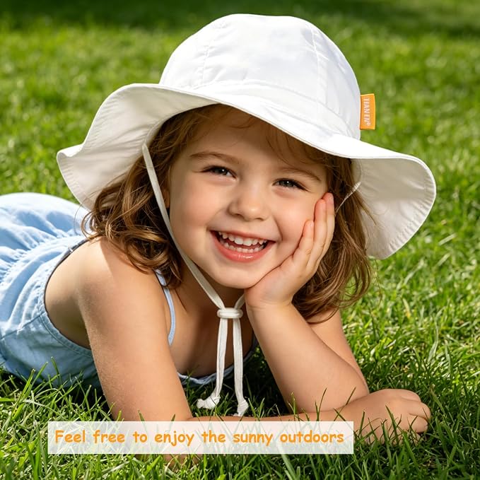 Baby Girl Sun Hat with UPF 50+ Outdoor Adjustable Toddler Beach Hat with Wide - Image 2