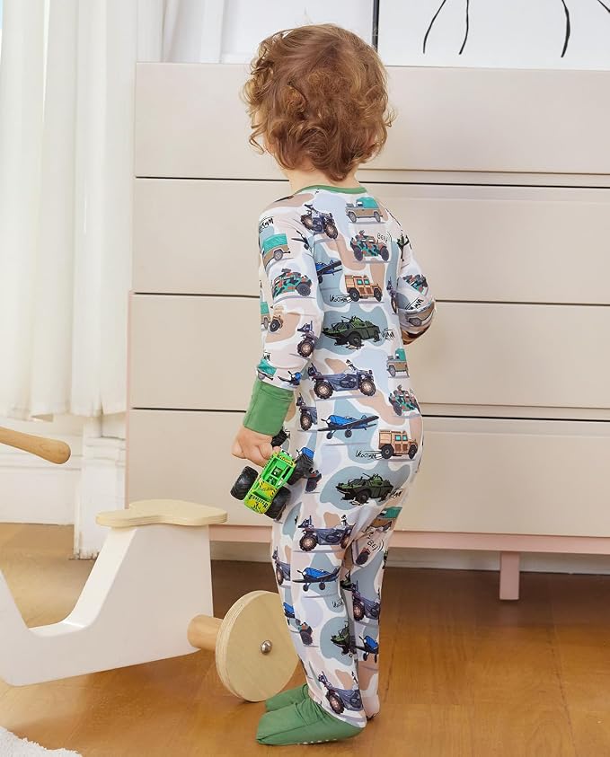 babee Reshinee Bamboo Viscose Baby Footie Pajama, Zipper Sleeper Boys Girls | - Image 7