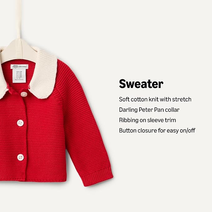 Amazon Essentials x Sofia Grainge Unisex Toddlers and Babies' Peter Pan Collar - Image 3