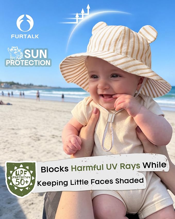 FURTALK Baby Sun Hat Infant Toddler Hat UPF 50+ Bucket Hat - Image 2