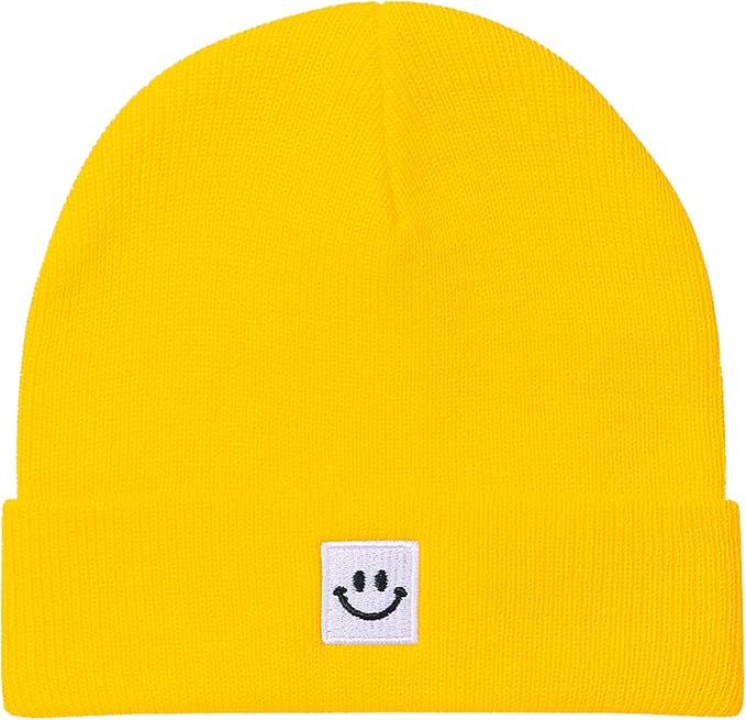 Baby Beanie Knit Ski Hat with Cute Face by Paladoo