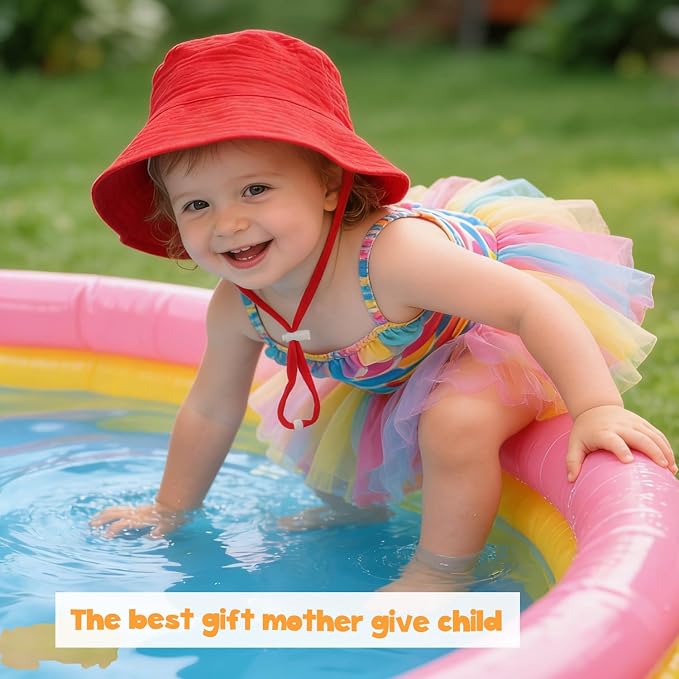 Baby Sun Hat Infant Toddler Summer Cotton Yarn Bucket Hat - Image 2