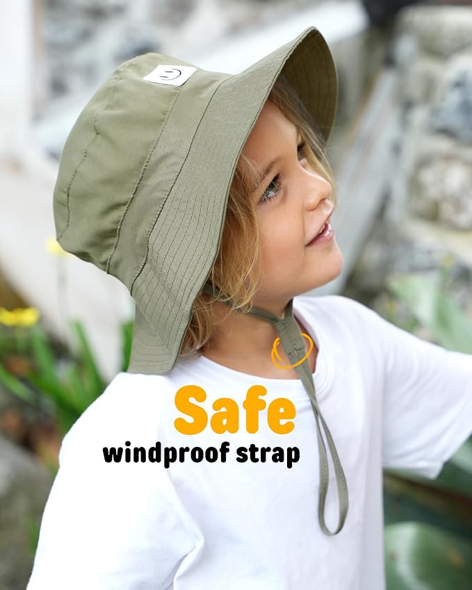 FURTALK Baby Sun Hat Toddler Bucket Hat Beach Smile Face UPF 50+ | Stays in the - Image 5