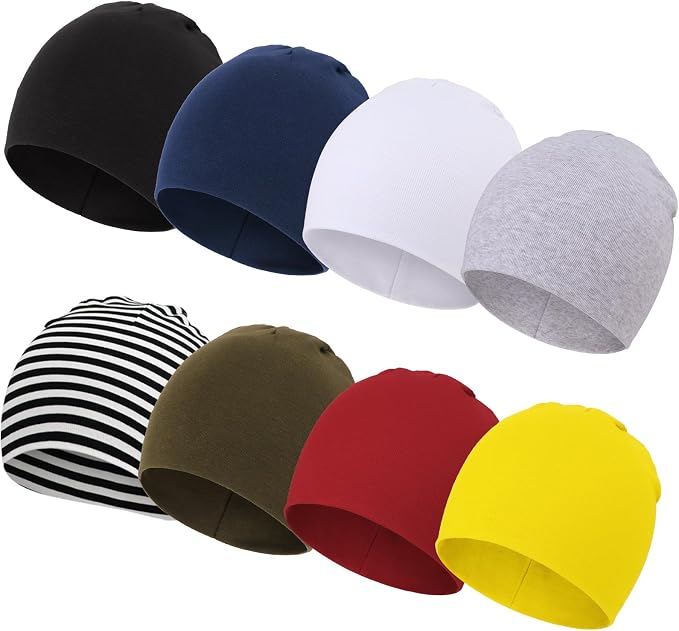 DRESHOW BQUBO 8 Pack Baby Newborn Hats Infant Toddler Kid Hats Soft Nursery by DRESHOW