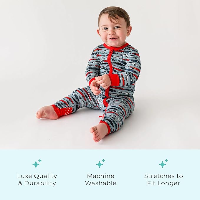 Posh Peanut Convertible Baby Sleepers - Girls Footless Baby Pajamas with 2 Way Zipper for Easy Diaper Changes