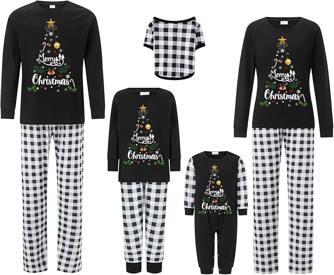 Awoscut Family Christmas Pajamas Matching Pajamas for Family, Xmas PJs Sets Holiday Sleepwear