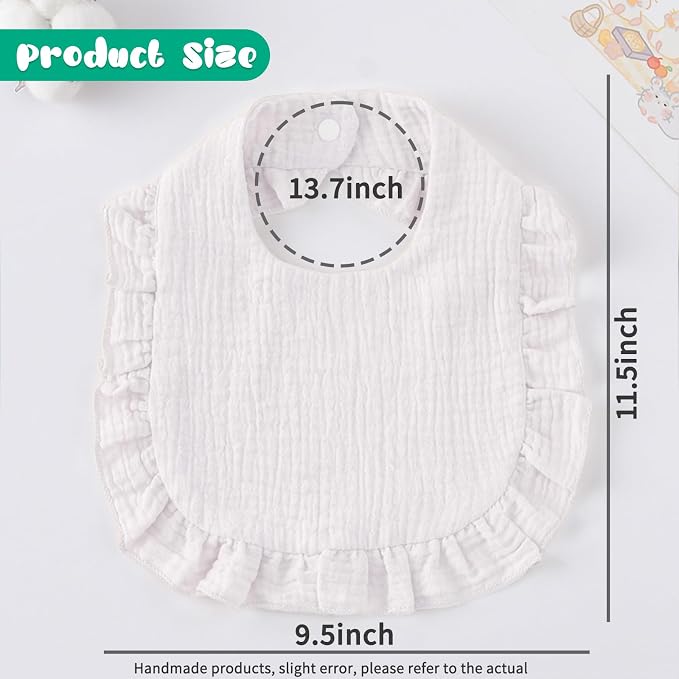 Organic Cotton Muslin Baby Bibs - Image 3