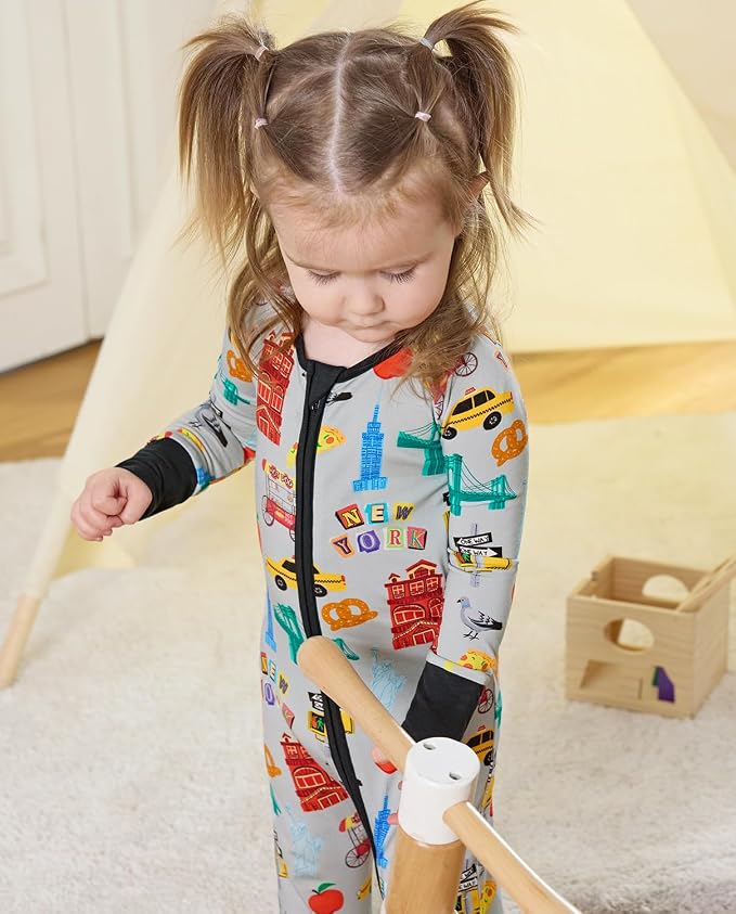 babee Reshinee Bamboo Viscose Baby Footie Pajama, Zipper Sleeper Boys Girls | - Image 4