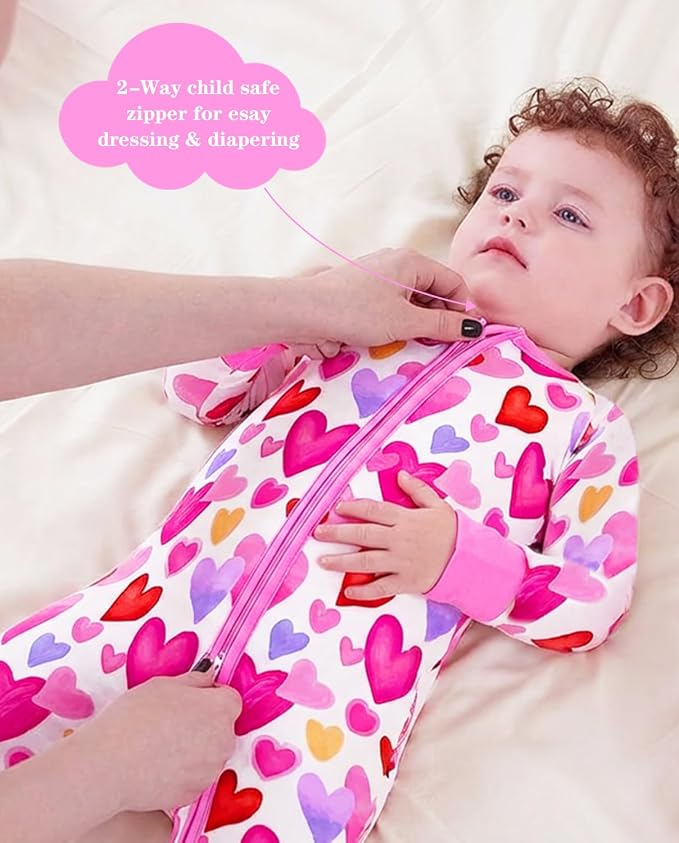 babee Reshinee Viscose Derived from Bamboo Baby Footie Pajamas Convertible - Image 4